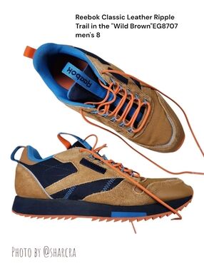 Reebok men's Classic Leather Ripple Trail in the "Wild Brown" EG8707 sz 8